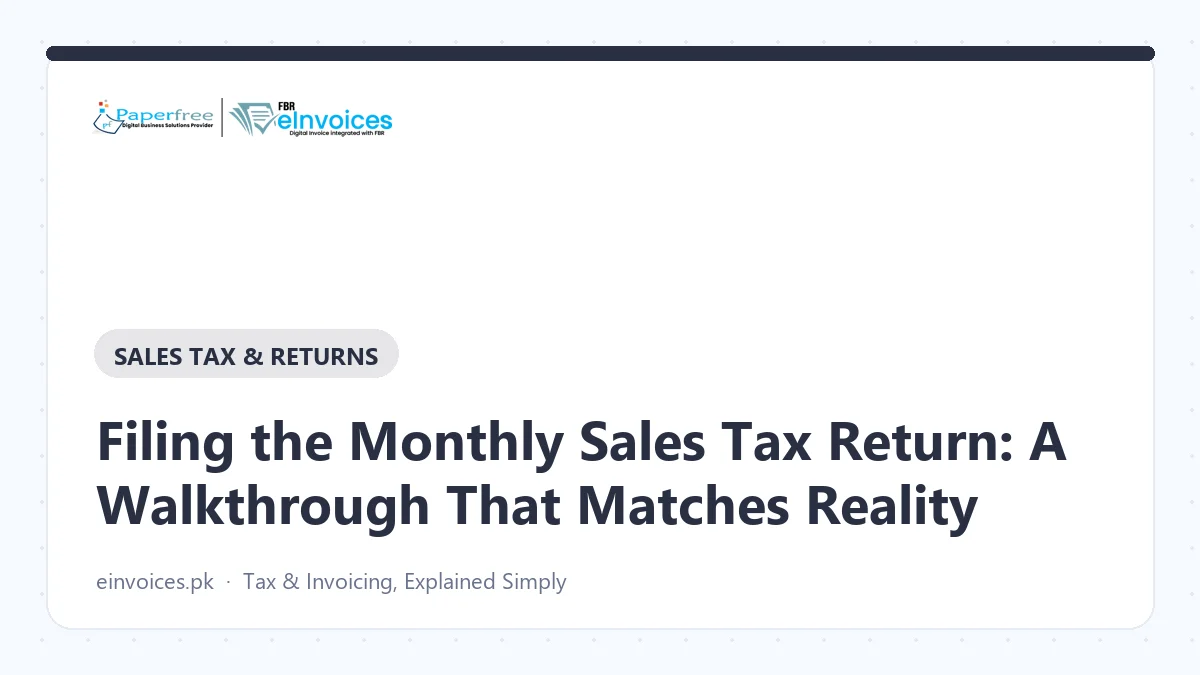 Filing the Monthly Sales Tax Return: A Walkthrough That Matches Reality
